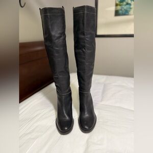 Matisse Black Leather Over The Knee Boots